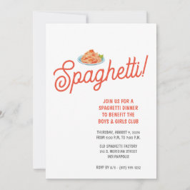 Invitación a la recaudación de fondos de Spaghetti