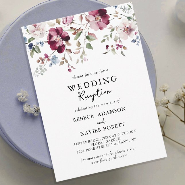 Invitación a la recepción botánica elegante (Subido por el creador)