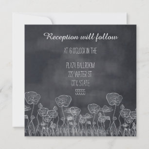 Invitación a la recepción de amapola
