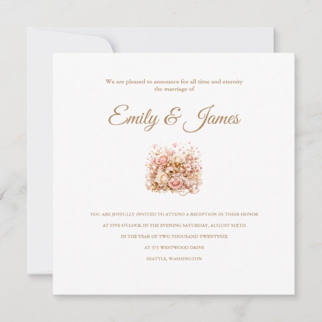 Invitación a la recepción de boda (Anverso)