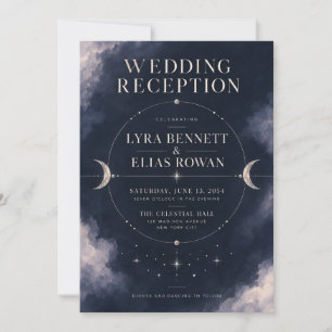 Invitación a la recepción de boda   Celestial Moon
