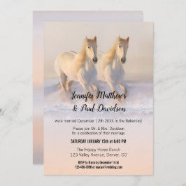 Invitación a la recepción de Boda de Caballos de I