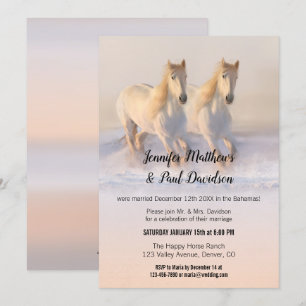 Invitación a la recepción de Boda de Caballos de I