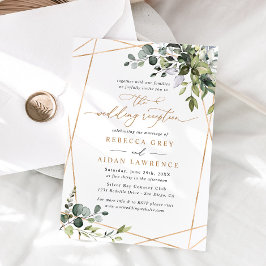 Invitación a la recepción de Boda de Oro Moderno