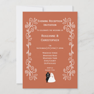 Invitación a la recepción de boda de Terracotta Br