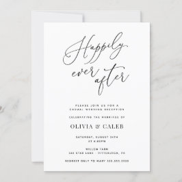 Invitación a la recepción de boda Felices para sie