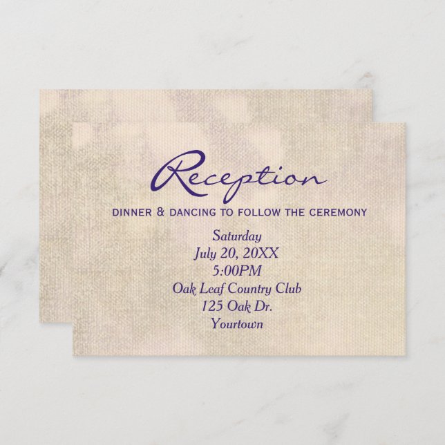 Invitación a la recepción de boda floral (Anverso / Reverso)