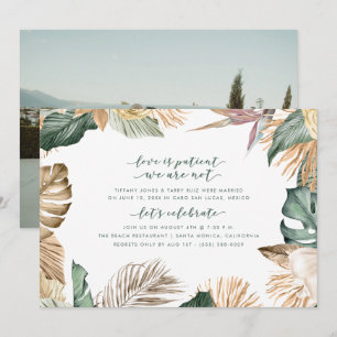 Invitación a la recepción de Boda floral tropical 