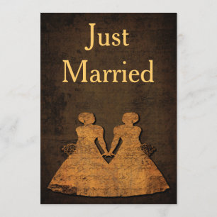 Invitación a la recepción de boda gay con amor leg