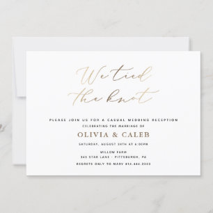 invitación a la recepción de boda Nos hemos casado