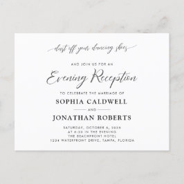 Invitación a la recepción de boda por la noche con