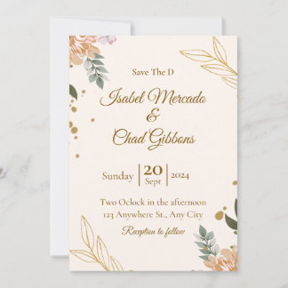 Invitación a la recepción de bodas