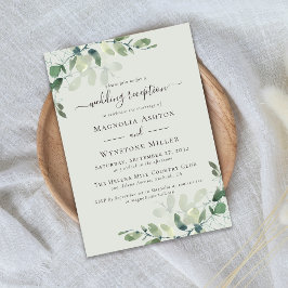Invitación a la recepción de bodas con eucalipto v