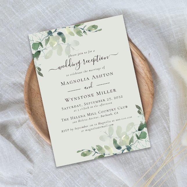 Invitación a la recepción de bodas con eucalipto v (Subido por el creador)