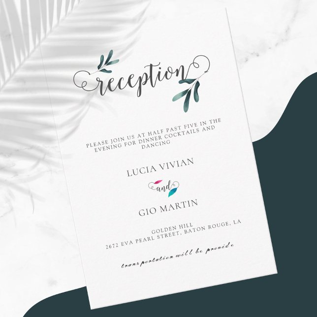 Invitación a la recepción de bodas de Eucalyptus (Subido por el creador)