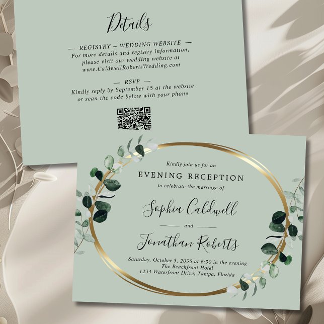 Invitación a la recepción de bodas de Eucalyptus (Subido por el creador)