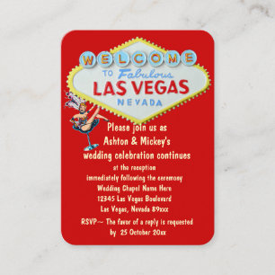 Invitación a la recepción de bodas de Las Vegas