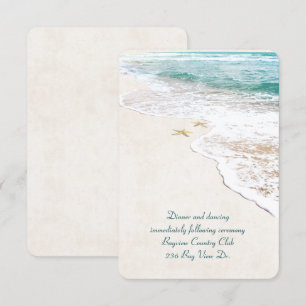 Invitación a la recepción de bodas de playa