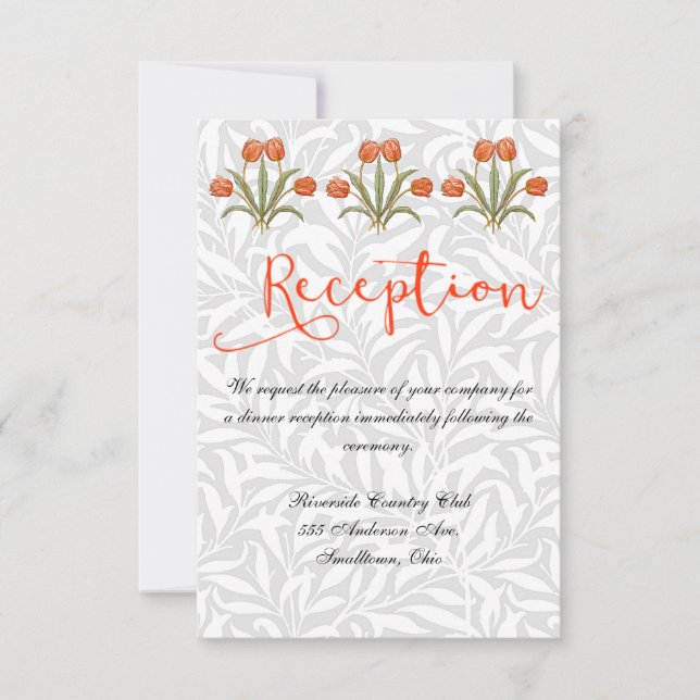 Invitación a la recepción de bodas Personalizable  (Anverso)