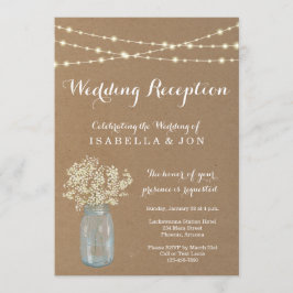 Invitación a la recepción de bodas | Rústica Kraft