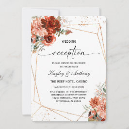 Invitación a la recepción de Boho Terracotta