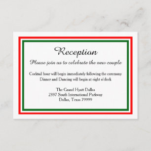 Invitación a la recepción de doble Navidad