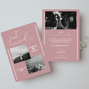 Invitación a la recepción de Elopement Mínimo Ro