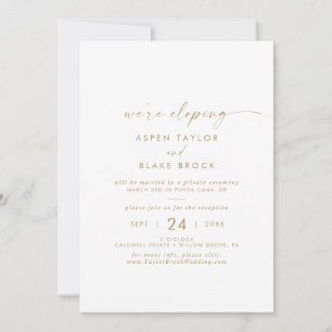 Invitación a la recepción de estilo moderno con gu