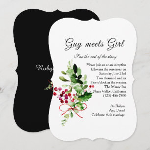 Invitación a la recepción de Floral Bouquet Casual