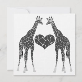 Invitación a la recepción de Giraffe Love Wedding