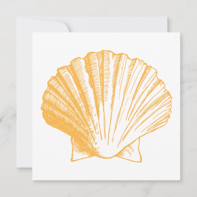 Invitación a la recepción de Golden Sand Sea Shell (Anverso)