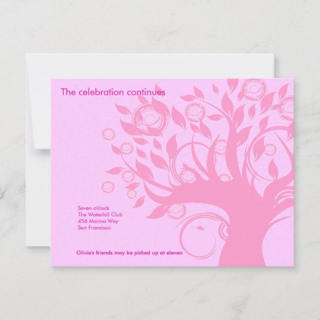 Invitación a la recepción de la Bat Mitzvah del Mu (Anverso)