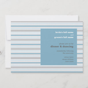 Invitación a la recepción de la boda Amara Stripe 
