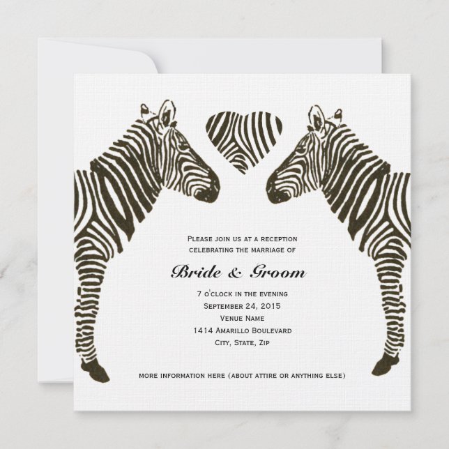 Invitación a la recepción de la boda de amor de ce (Anverso)