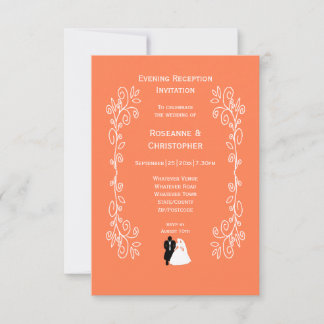 Invitación a la recepción de la boda de coral Brid