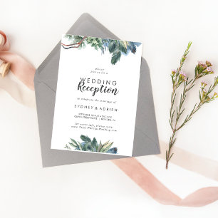 Invitación a la recepción de la boda de invierno