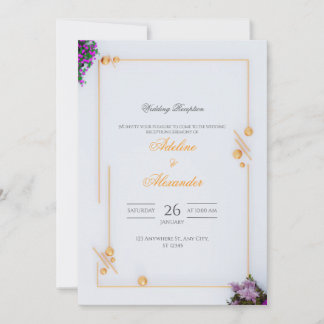 Invitación a la recepción de la Boda de Oro Modern