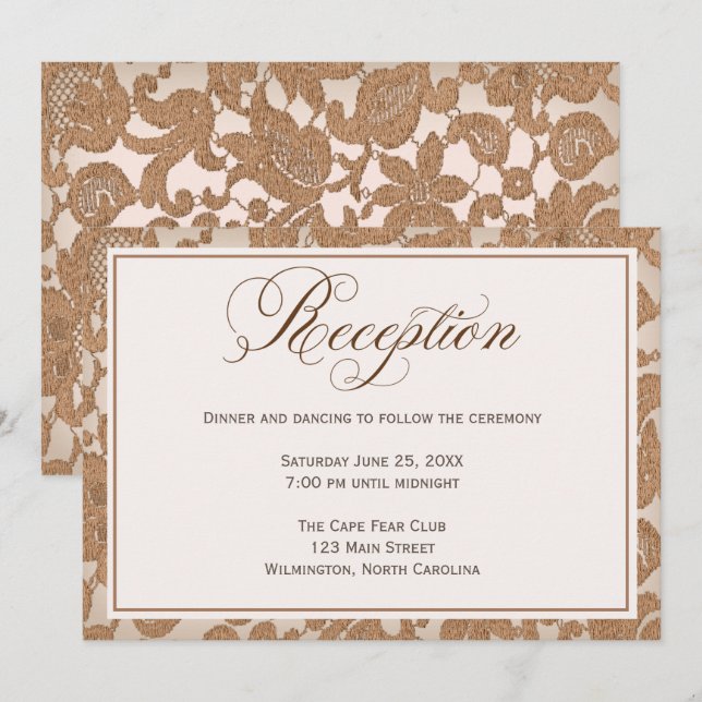 Invitación a la recepción de la boda de otoño (Anverso / Reverso)