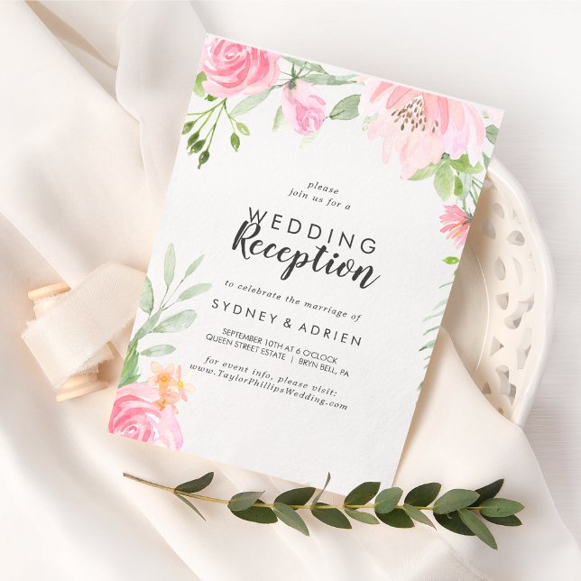 Invitación a la recepción de la boda de primavera (Subido por el creador)