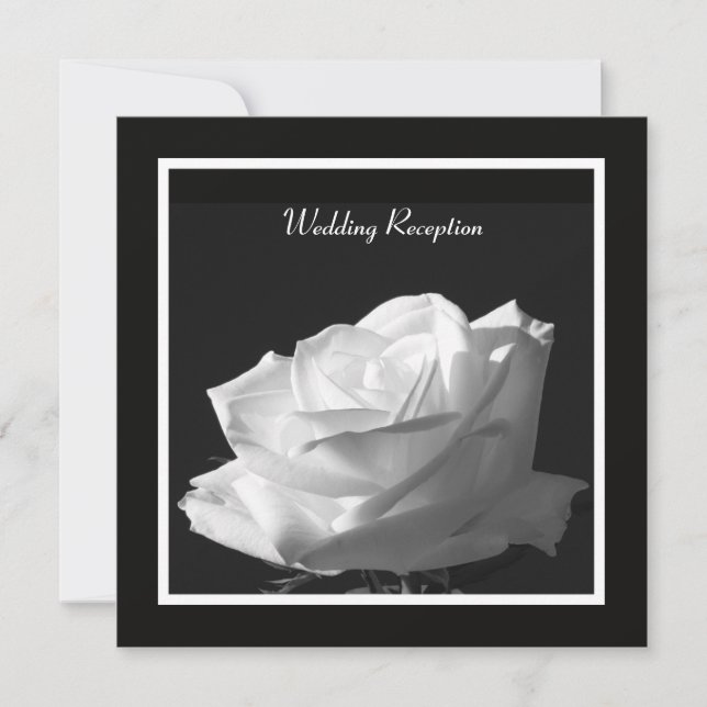 Invitación a la recepción de la boda de Rosas Blan (Anverso)