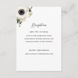 Invitación a la recepción de la boda de una flor a