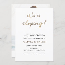 Invitación a la recepción de la boda Eloping