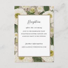 Invitación a la recepción de la boda floral de Zin