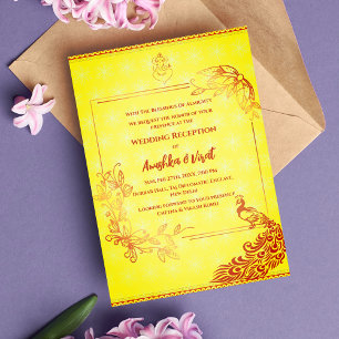 Invitación a la recepción de la boda india