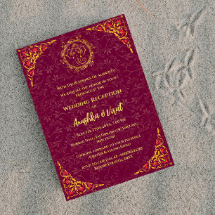 Invitación a la recepción de la boda india