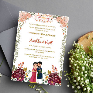 Invitación a la recepción de la boda india