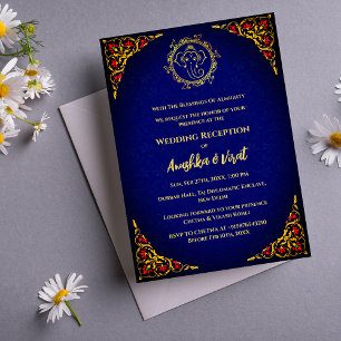 Invitación a la recepción de la boda india