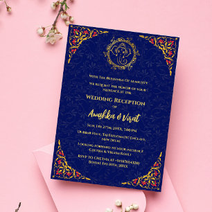 Invitación a la recepción de la boda india