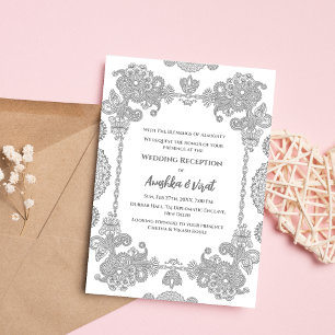 Invitación a la recepción de la boda india