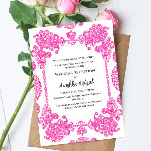 Invitación a la recepción de la boda india